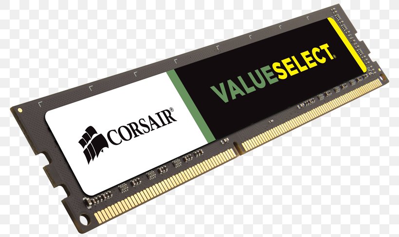CORSAIR ValueSelect 16GB 288-Pin DDR4 SDRAM DDR4 2666 Desktop Memory Model CMV16GX4M1A2666C18 DDR3 SDRAM Corsair Components, PNG, 800x486px, Ddr4 Sdram, Brand, Computer Data Storage, Computer Memory, Corsair Components Download Free