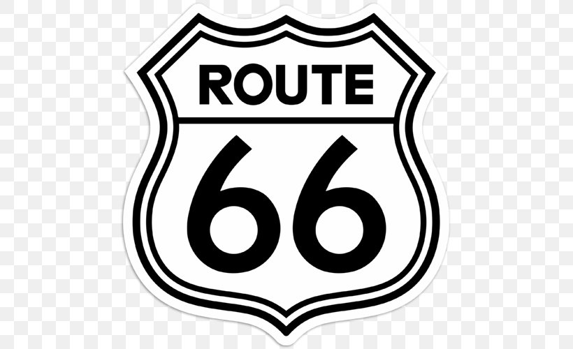 U.S. Route 66 Barstow Logo Decal, PNG, 500x500px, Us Route 66, Area ...