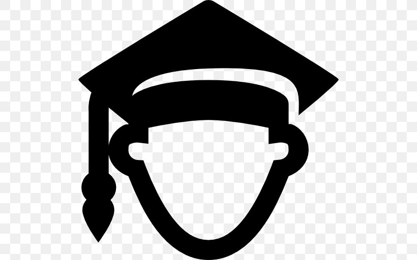 Student Icon Design Download, PNG, 512x512px, Student, Artwork, Black And White, Diploma, Graduation Ceremony Download Free