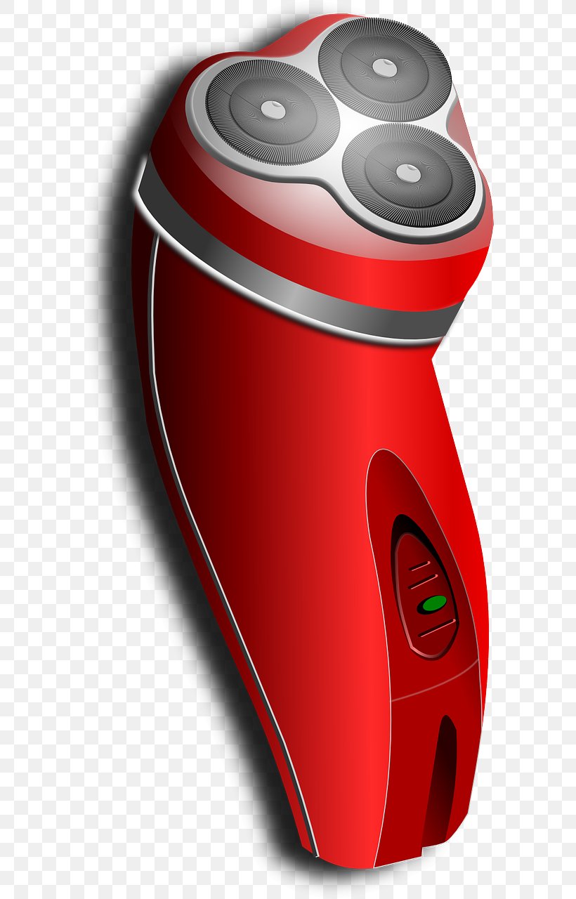 Electric Razor Shaving Clip Art, PNG, 640x1280px, Electric Razor, Barber, Pixabay, Razor, Red Download Free