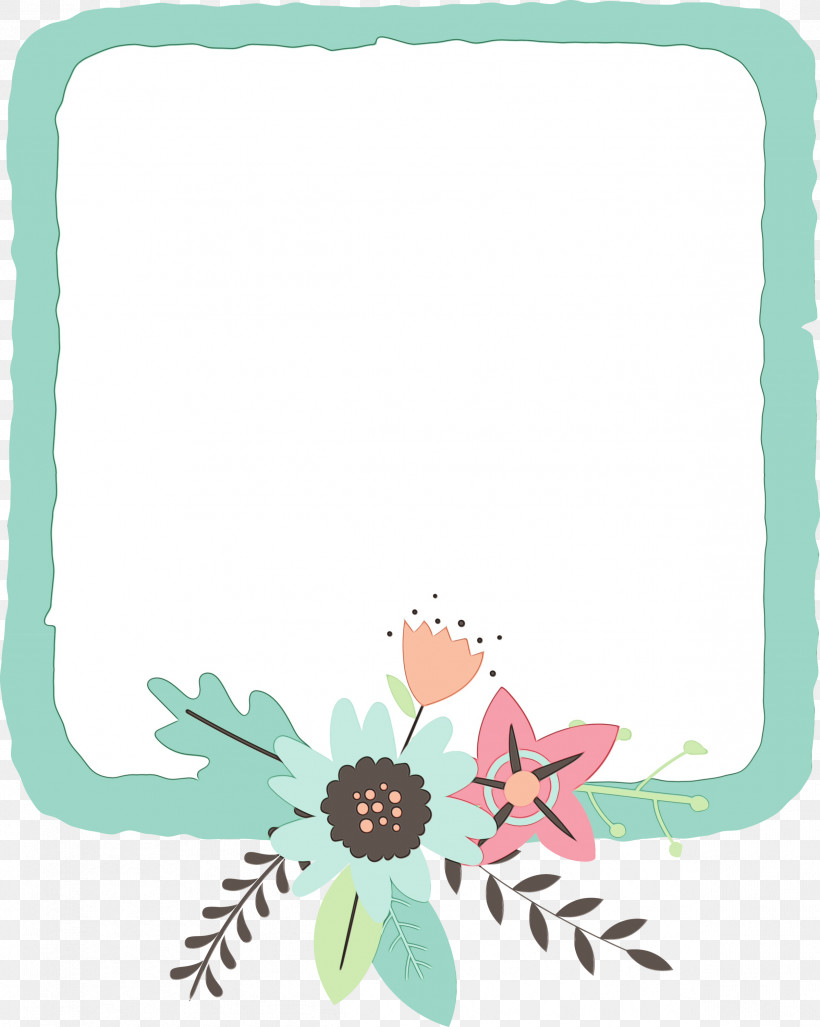 Picture Frame, PNG, 2393x3000px, Flower Frame, Film Frame, Flower, Green, Paint Download Free