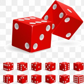 Red Dice - Yahtzee Backgammon Dice Illustration PNG