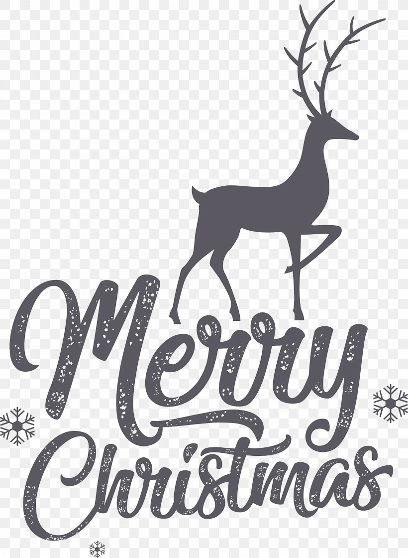 Merry Christmas, PNG, 2196x3000px, Merry Christmas, Antler, Biology, Black, Black And White Download Free