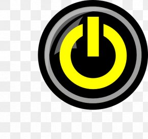 Yellow Power Button Icon - Desktop Wallpaper Button Clip Art PNG