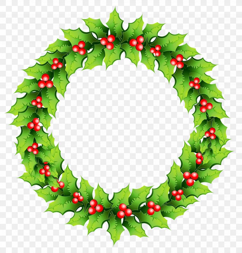 Christmas Decoration Cartoon, PNG, 2863x3000px, Wreath, Aquifoliales, Christmas, Christmas Day, Christmas Decoration Download Free