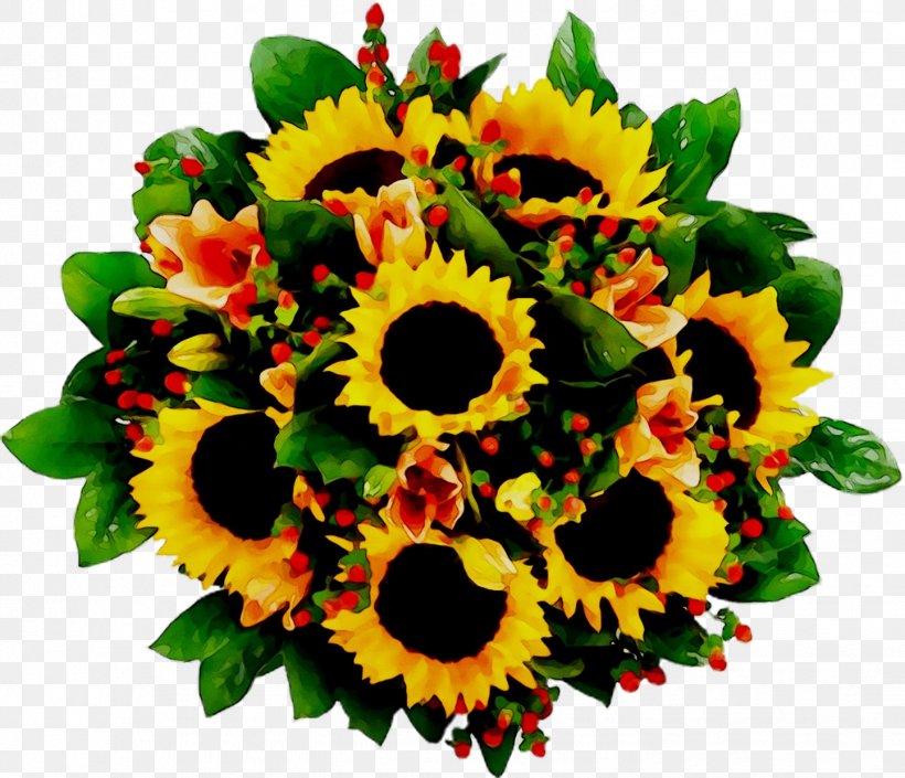 Common Sunflower Floral Design Cut Flowers Flower Bouquet, PNG, 1442x1240px, Watercolor, Cartoon, Flower, Frame, Heart Download Free