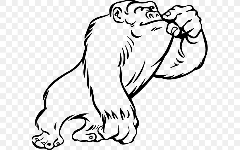 Gorilla Ape Clip Art Puppy Drawing, PNG, 600x514px, Gorilla, Ape, Art, Bear, Big Cats Download Free