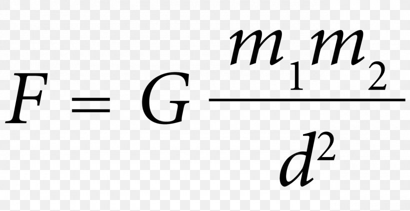 Newton's Law Of Universal Gravitation Newton's Laws Of Motion Force Gravitational Constant, PNG, 1280x660px, Gravitation, Acceleration, Area, Black, Black And White Download Free