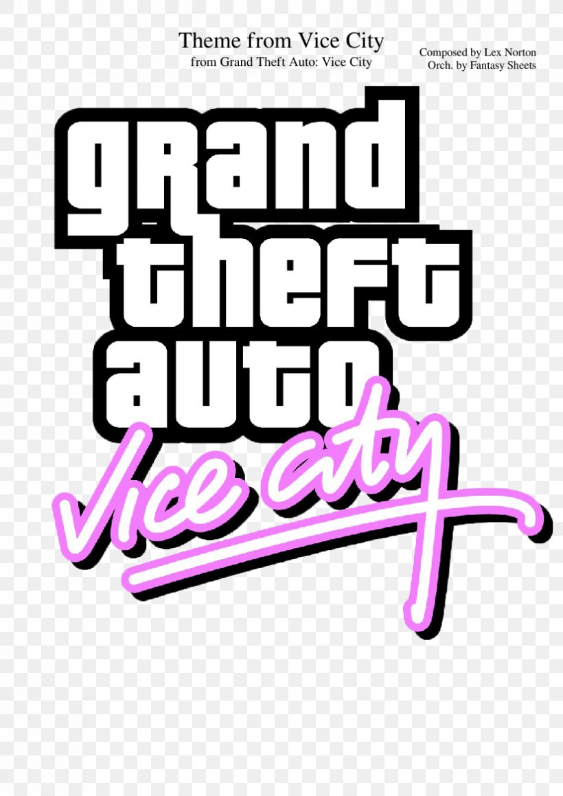 Grand Theft Auto: Vice City Soundtrack Logo Lex Horton, PNG, 827x1169px, Watercolor, Cartoon, Flower, Frame, Heart Download Free