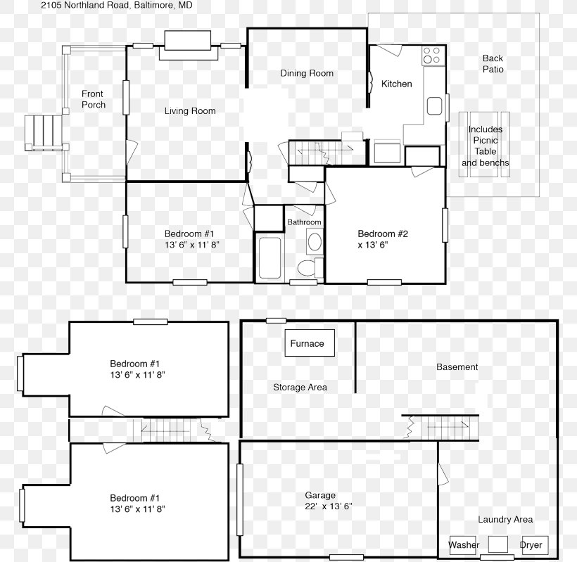 Design - Document White Floor Plan Pattern PNG