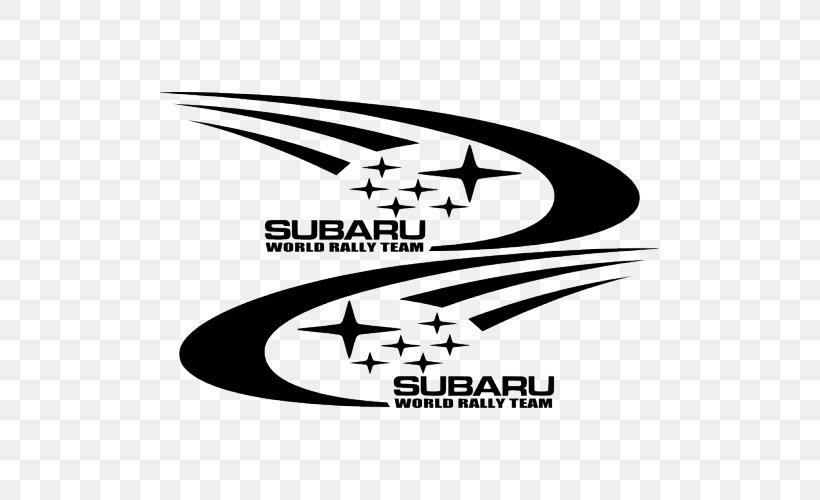 Subaru World Rally Team Logo Product Design Rallying, PNG, 500x500px, Subaru, Area, Black And White, Brand, Emblem Download Free