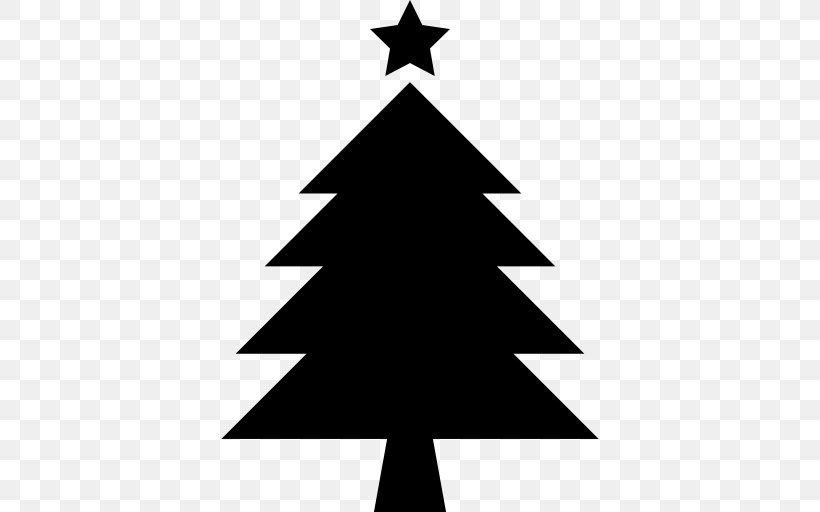 Christmas Tree Symbol Santa Claus, PNG, 512x512px, Christmas Tree, Black And White, Christmas, Christmas Decoration, Christmas Ornament Download Free