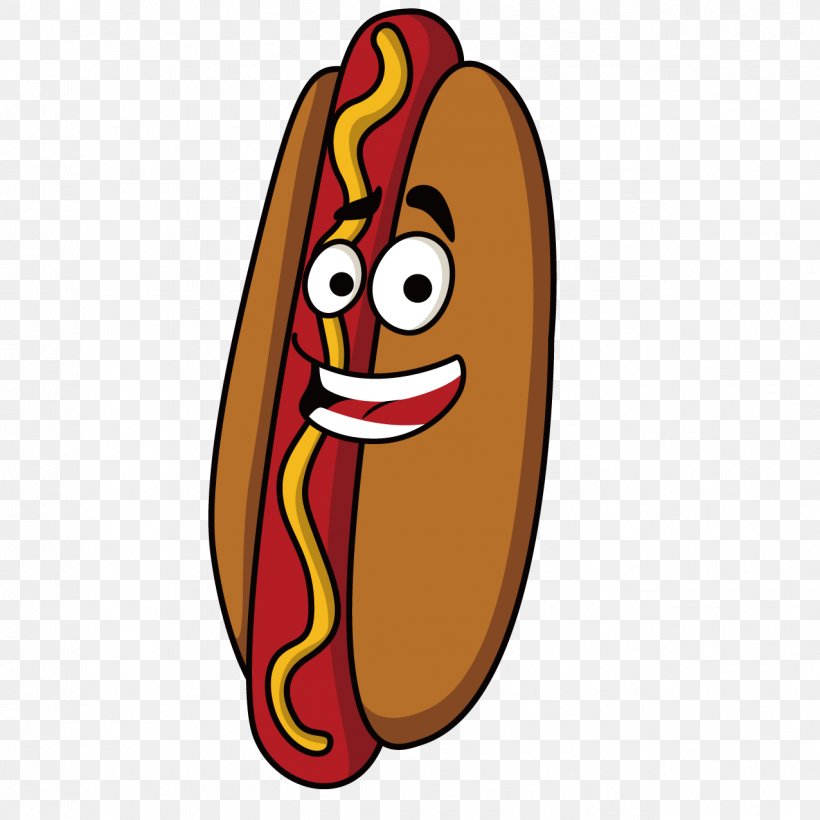 Hot Dog Sausage Fast Food Cartoon, PNG, 1276x1276px, Hot Dog, Barbecue, Cartoon, Fast Food, Food Download Free