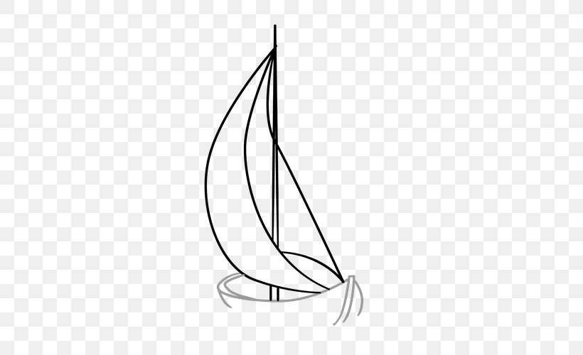 Sail Drawing Pencil Line Art Boat, PNG, 500x500px, Sail, Area, Black And White, Boat, Caravel Download Free