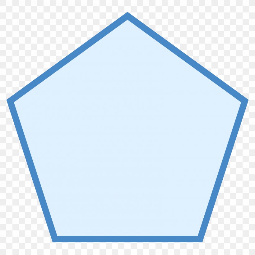The Pentagon Shape Regular Polygon Clip Art, PNG, 1600x1600px, Pentagon, Area, Blue, Color, Geometry Download Free