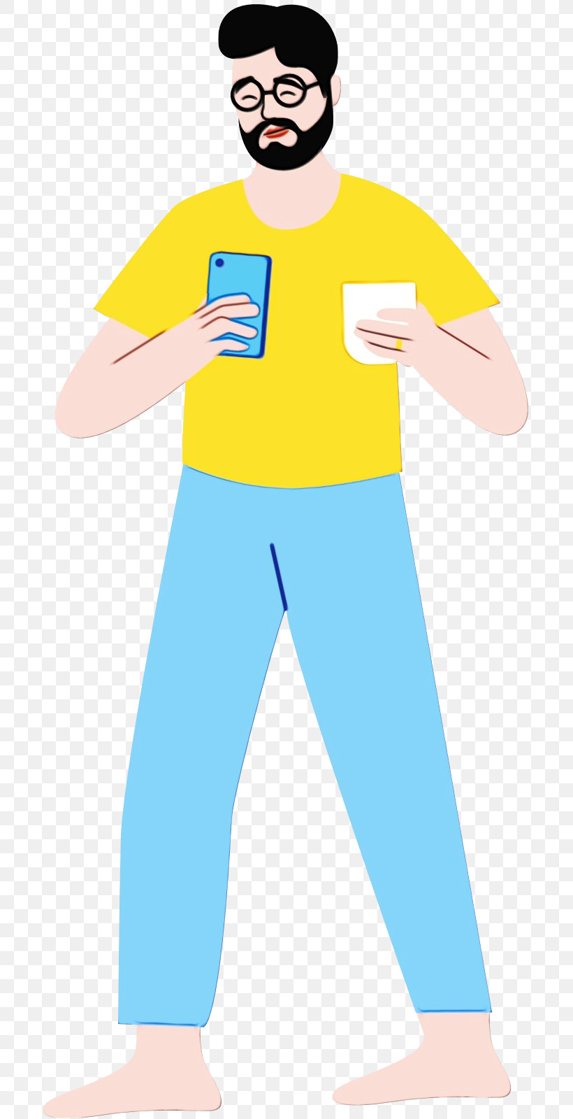T-shirt Sleeve Cartoon Yellow Costume, PNG, 714x1600px, Standing, Cartoon, Costume, Paint, Posture Download Free