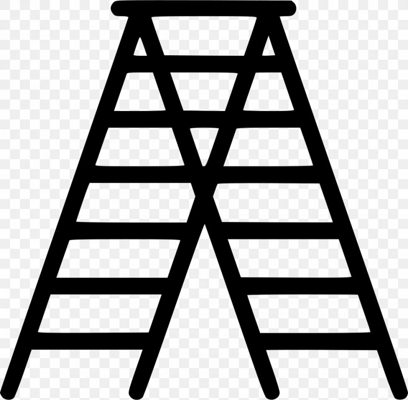 Ladder Clip Art, PNG, 980x962px, Ladder, Black And White, Carpenter, Icon Design, Monochrome Photography Download Free