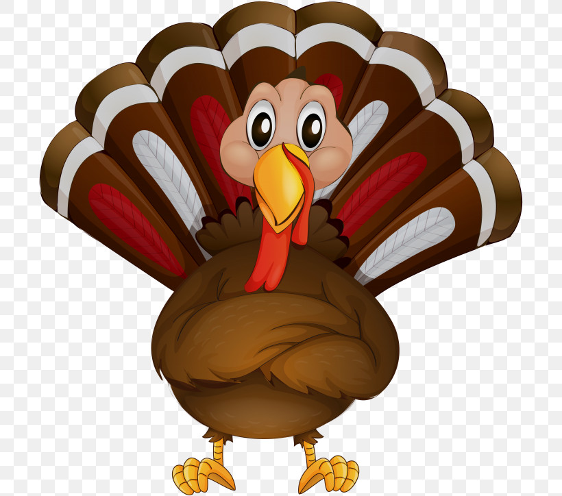 Thanksgiving, PNG, 707x724px, Turkey, Animation, Beak, Bird, Cartoon Download Free