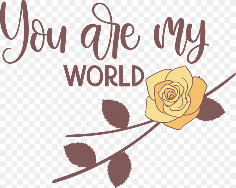 You Are My World Valentine Valentines, PNG, 3000x2388px, You Are My World, Calligraphy, Logo, Sticker, Tapestry Download Free