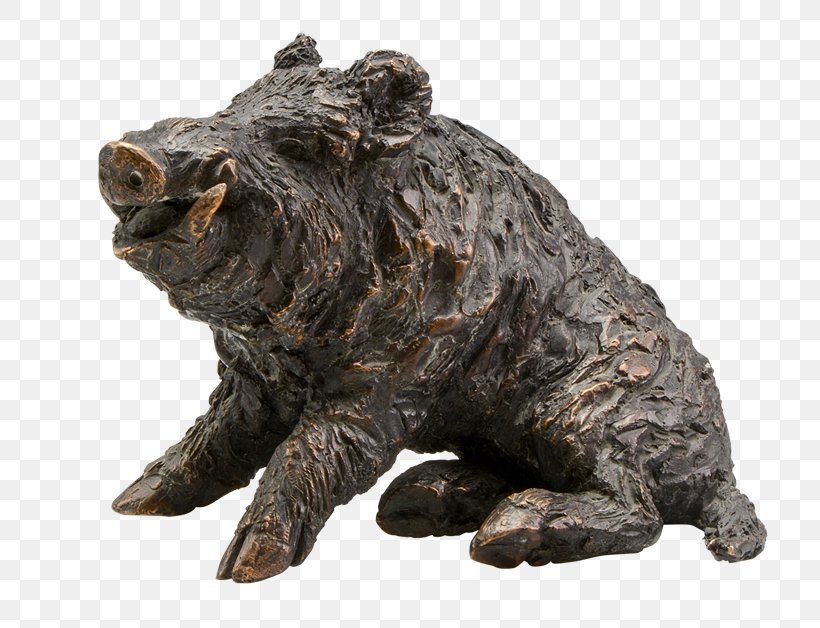 Wild Boar Sitzender Keiler Sculpture Statue Bronze, PNG, 800x628px, Wild Boar, Animal, Art, Bear, Bronze Download Free