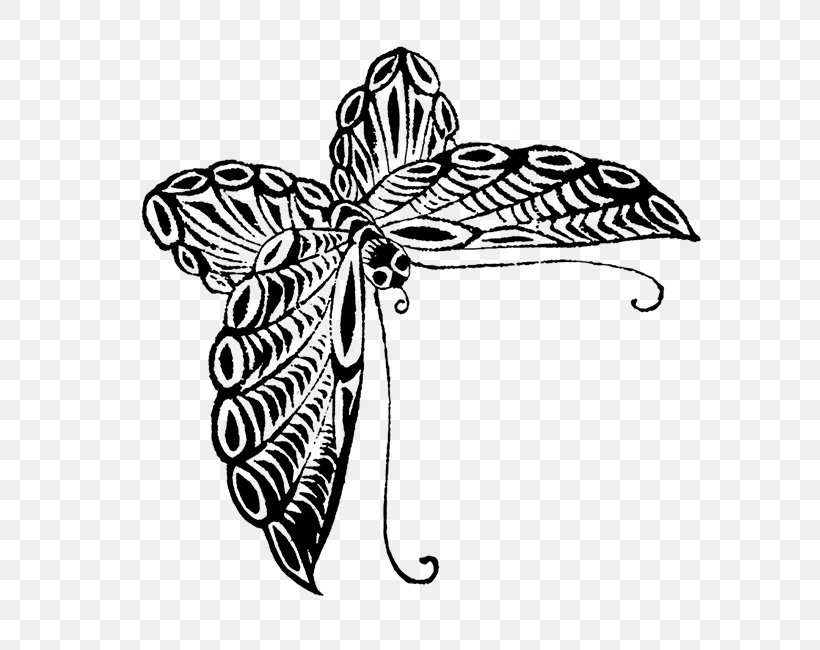 Butterfly Drawing Black And White Visual Arts Sketch, PNG, 607x650px, Butterfly, Black And White, Black Swallowtail, Butterflies And Moths, Color Download Free