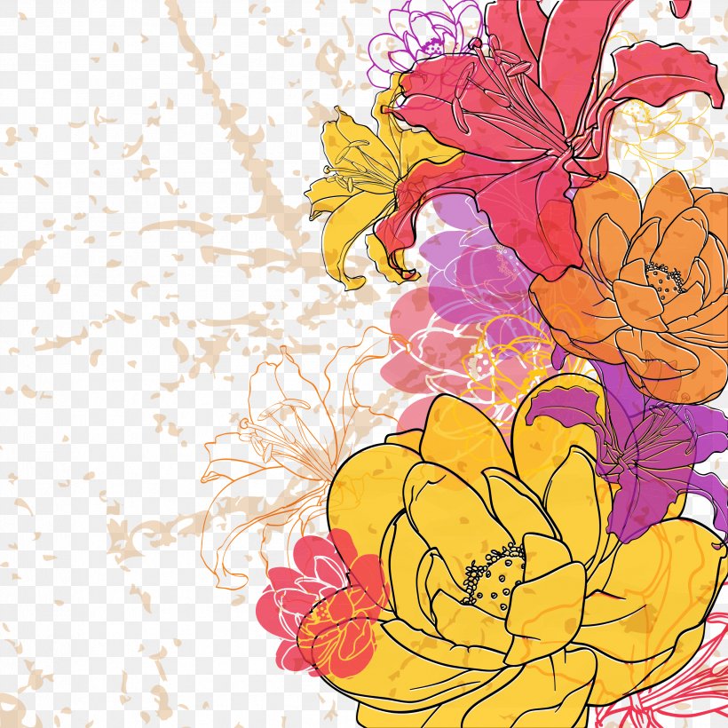 Flower Royalty-free Stock Photography Illustration, PNG, 2497x2497px, Flower, Abstract Art, Art, Color, Cut Flowers Download Free