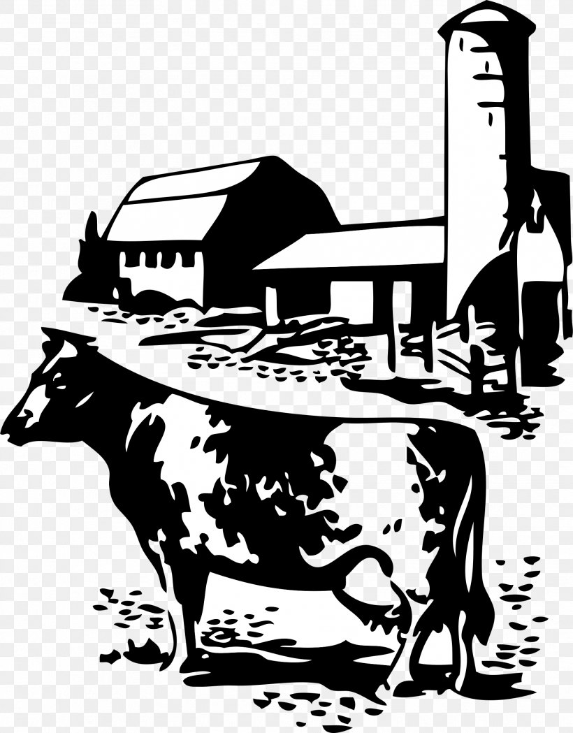 Dairy Cattle Milk Farm Silhouette, PNG, 1876x2400px, Cattle, Art, Beef, Black And White, Cattle Like Mammal Download Free