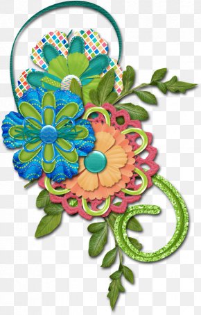 Digital Scrapbooking - Digital Scrapbooking Clip Art Embellishment Floral Design PNG