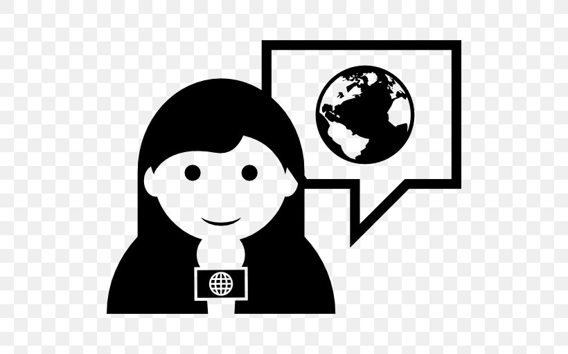Journalist News Presenter Clip Art, PNG, 512x512px, Journalist, Area, Black, Black And White, Brand Download Free