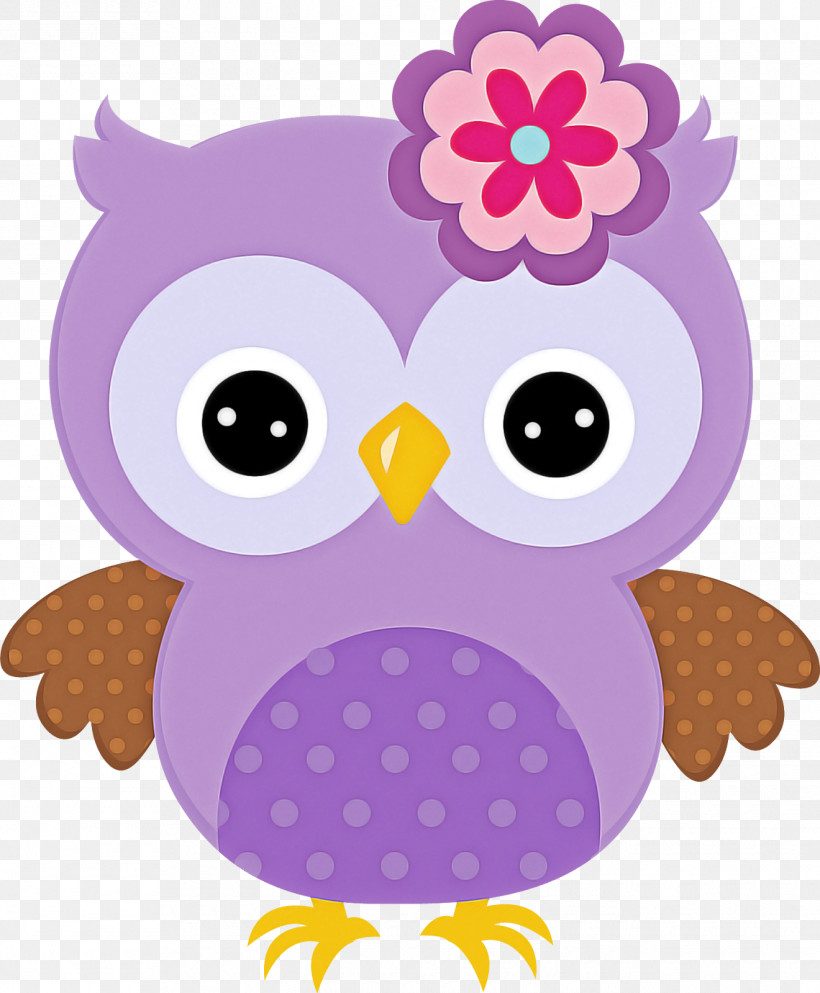Owl Purple Bird Of Prey Pink Cartoon, PNG, 1320x1600px, Owl, Bird, Bird Of Prey, Cartoon, Pink Download Free