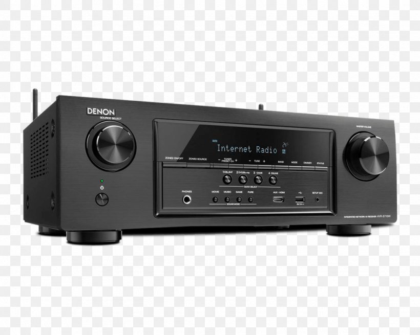 AV Receiver Denon Dolby Atmos Audio 4K Resolution, PNG, 1024x818px, 4k Resolution, Av Receiver, Airplay, Audio, Audio Equipment Download Free