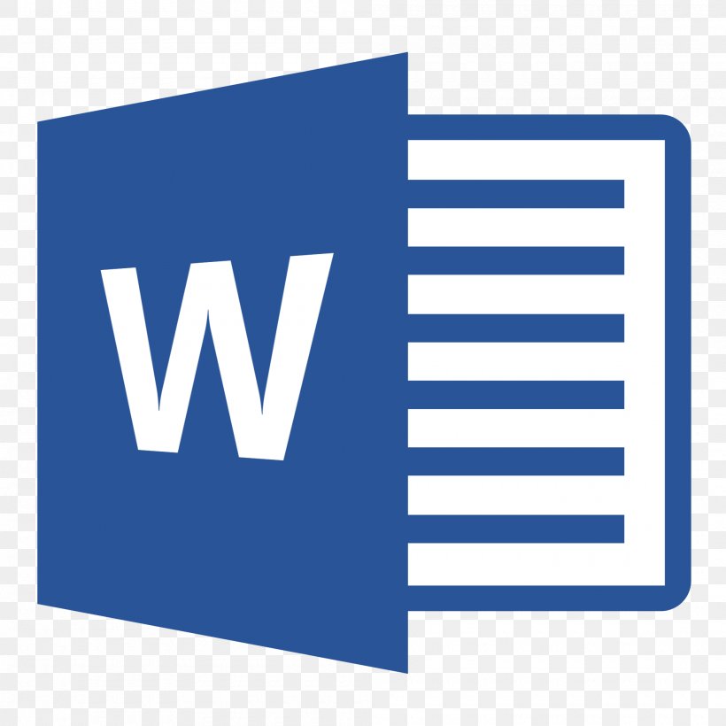 Microsoft Word Microsoft Office 2016 Microsoft Excel, PNG, 2000x2000px, Microsoft Word, Area, Blue, Brand, Computer Software Download Free