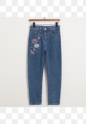 Denim - Mom Jeans Denim Pants Boyfriend PNG