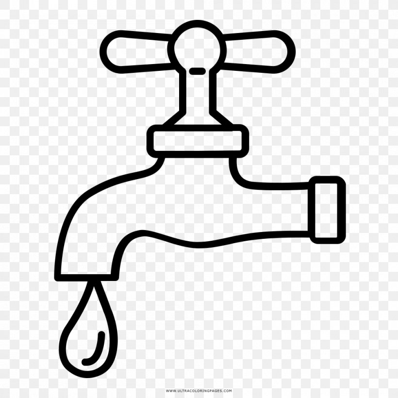Tap Water Valve, PNG, 1000x1000px, Tap, Bathroom Accessory, Black And White, Coloring Book, Drawing Download Free