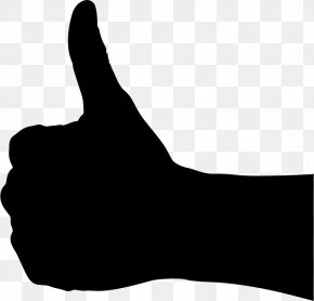 Silhouette - Thumb Signal Clip Art PNG