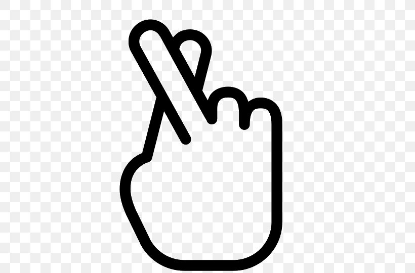Crossed Fingers The Finger Clip Art, PNG, 540x540px, Finger, Area, Black And White, Crossed Fingers, Digit Download Free