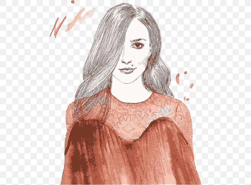 Long-haired Beauty - Long Hair Illustration PNG
