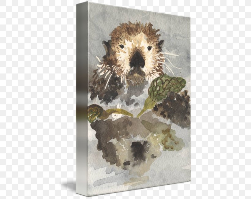 Sea Otter Hedgehog Beaver Gallery Wrap, PNG, 438x650px, Otter, Art, Beaver, Canvas, Carnivoran Download Free