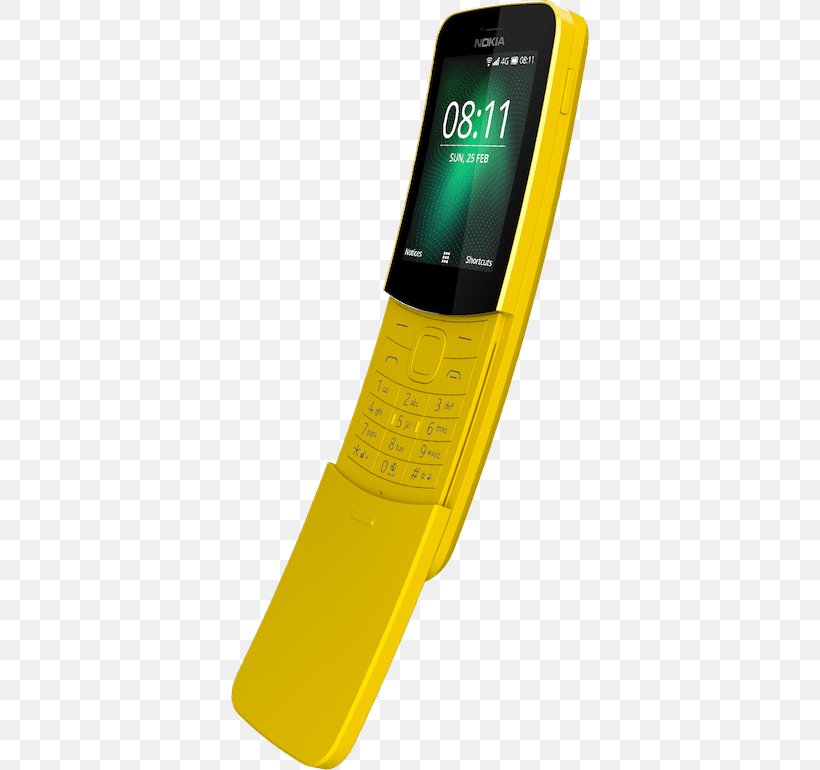 Feature Phone Nokia 8110 4G Mobile World Congress Nokia 6, PNG, 360x770px, Feature Phone, Banana, Cellular Network, Communication Device, Electronic Device Download Free