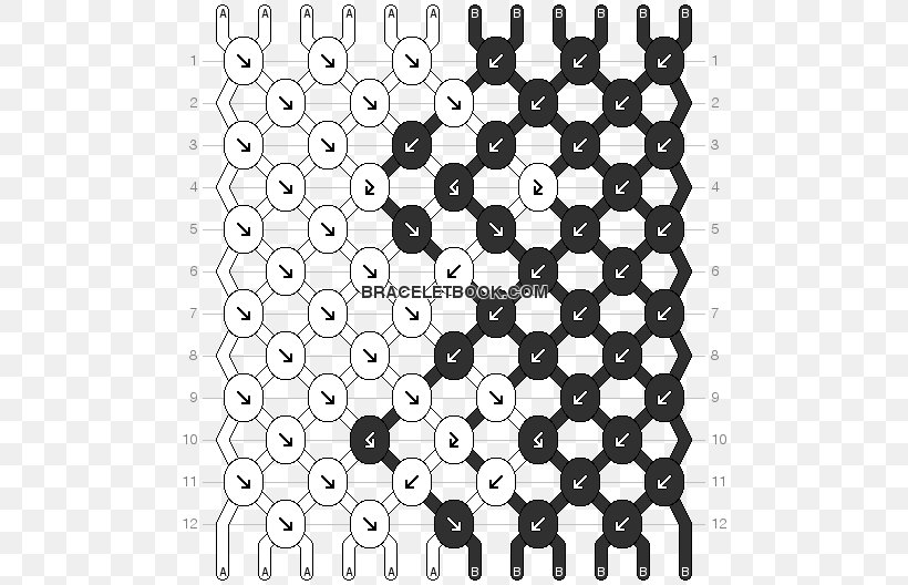 Friendship Bracelet Pattern Knot, PNG, 506x528px, Friendship Bracelet, Black And White, Bracelet, Braid, Embroidery Download Free