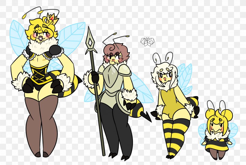 Queen Bee Bumblebee Insect Honey Bee, PNG, 3728x2507px, Watercolor, Cartoon, Flower, Frame, Heart Download Free