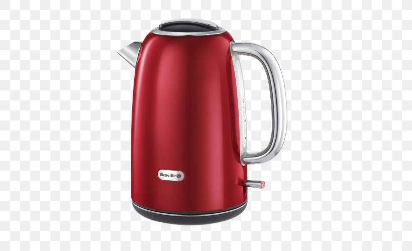 Kettle Breville Toaster Coffeemaker Home Appliance, PNG, 500x500px, Kettle, Breville, Coffeemaker, Drinkware, Electric Kettle Download Free