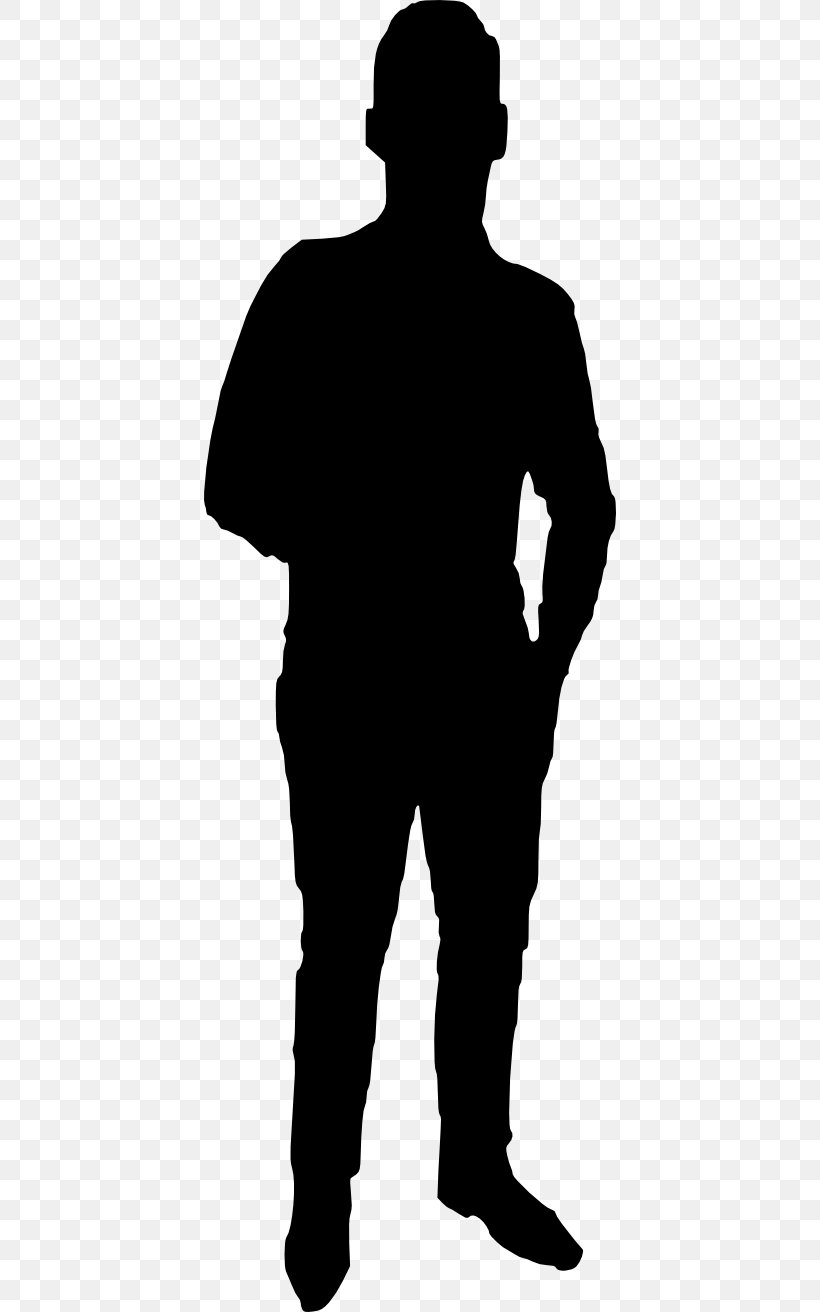 Clip Art Silhouette Image Person, PNG, 412x1312px, Silhouette, Black, Human, Male, Man Download Free