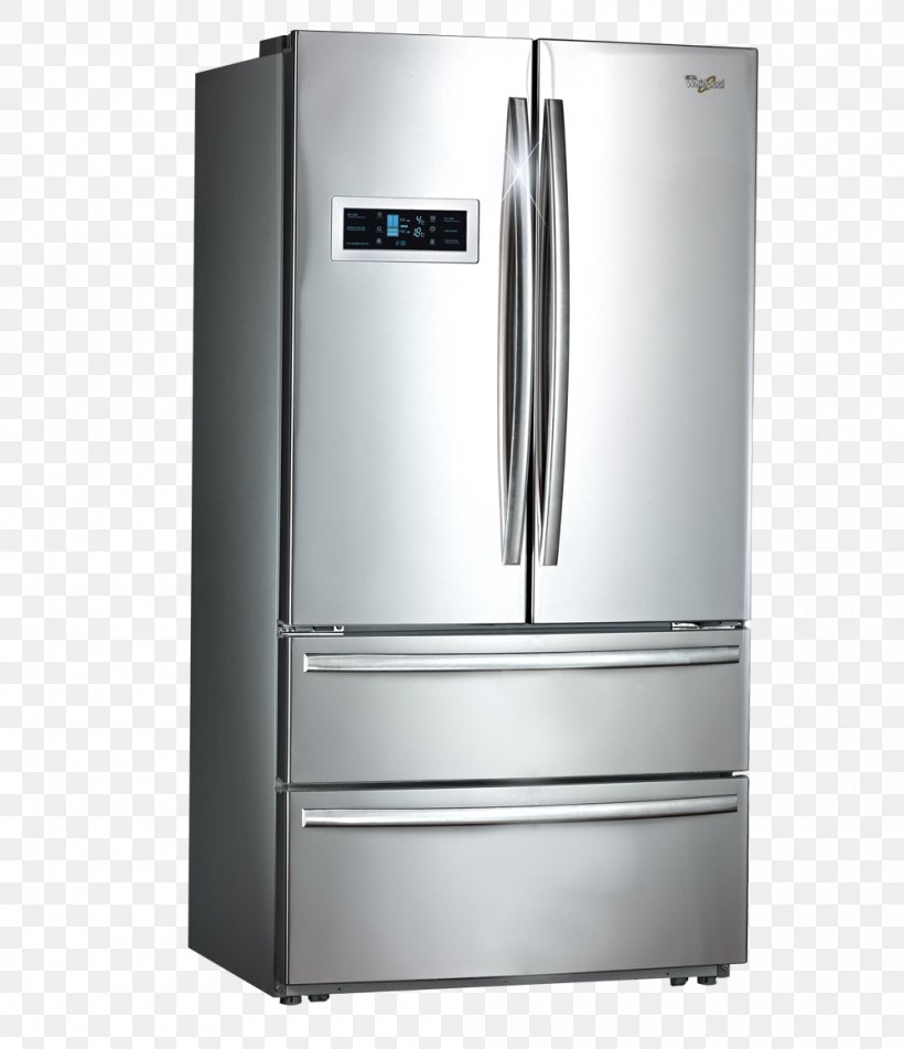 Refrigerator Whirlpool Corporation Auto-defrost Home Appliance Inverter Compressor, PNG, 1000x1160px, Refrigerator, Autodefrost, Door, Freezers, Home Appliance Download Free
