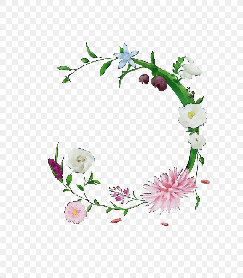Watercolor Wreath Flower, PNG, 630x938px, Wreath, Blossom, Borders And Frames, Branch, Drawing Download Free