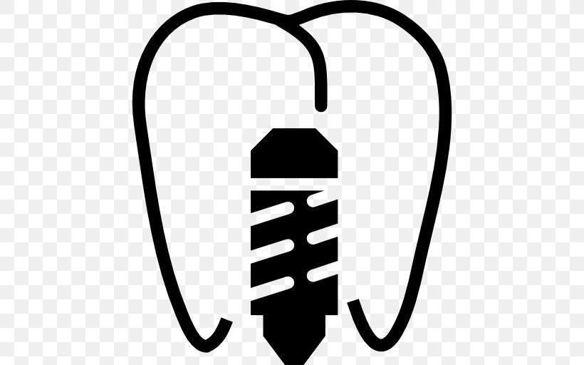 Dental Implant Dentistry 歯科, PNG, 512x512px, Dental Implant, Black And White, Dental Surgery, Dentist, Dentistry Download Free