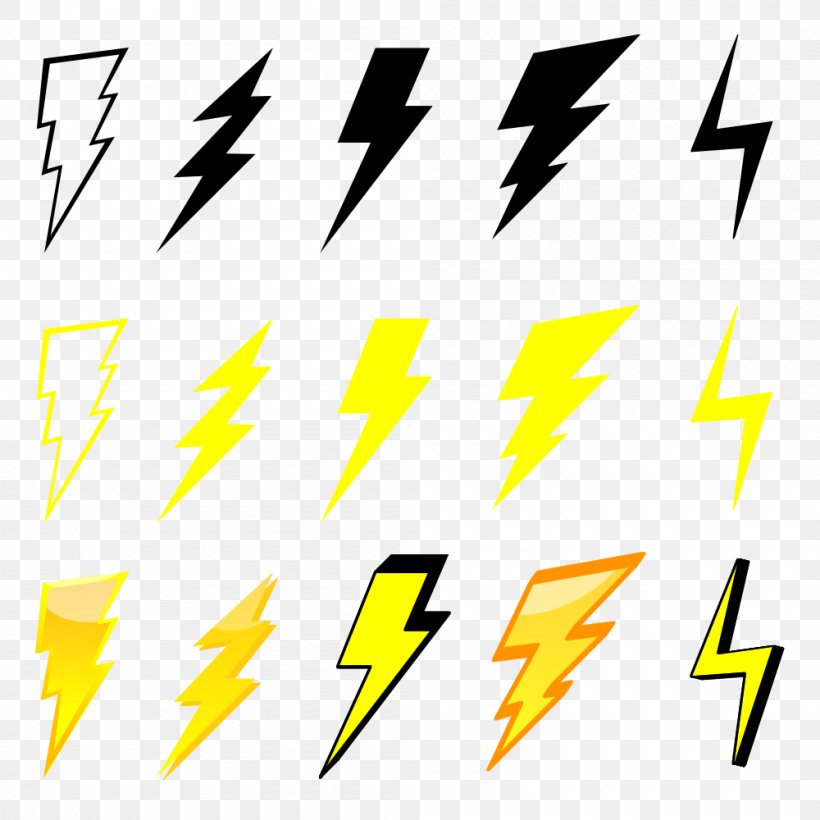 Lightning Clip Art, PNG, 1000x1000px, Lightning, Area, Brand, Computer Graphics, Drawing Download Free