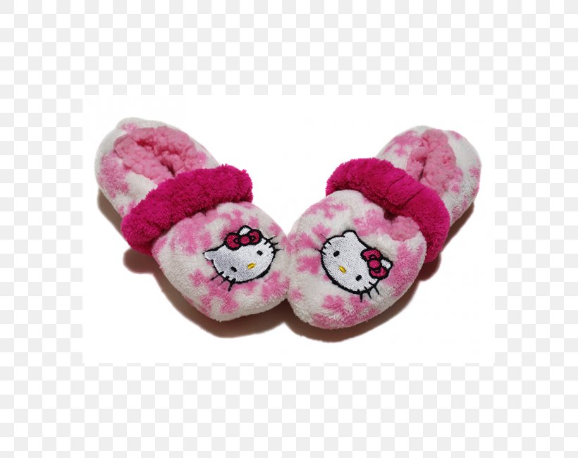 Slipper Hello Kitty Radio Shoe Pink M, PNG, 585x650px, Slipper, Compact Disc, Footwear, Hello Kitty, Magenta Download Free