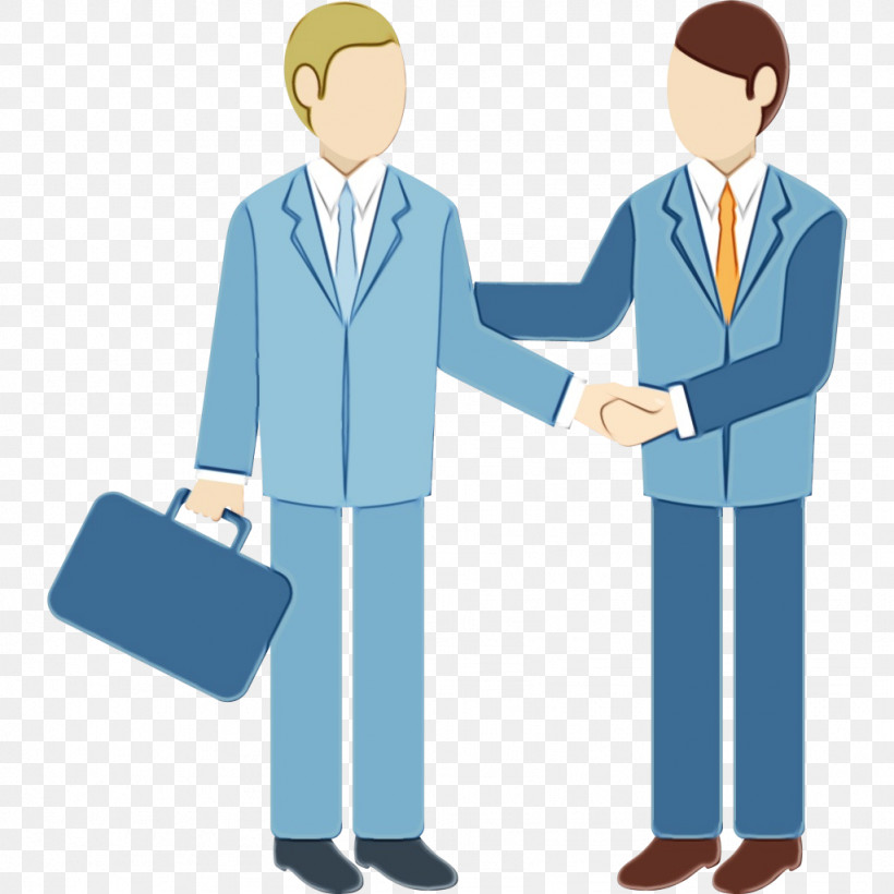 Handshake, PNG, 1024x1024px, Watercolor, Business, Businessperson, Cartoon, Conversation Download Free