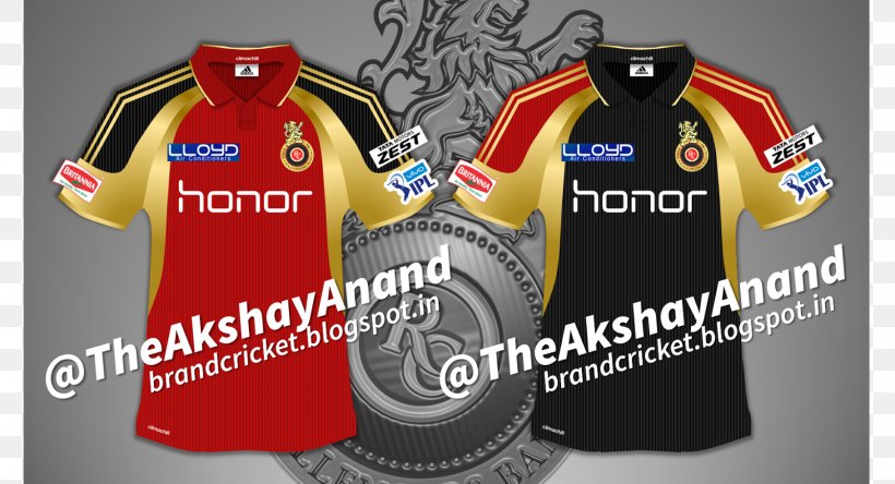 Jersey Indian Premier League Royal Challengers Bangalore T-shirt Uniform, PNG, 1600x867px, Jersey, Brand, Clothing, Cricket, Indian Premier League Download Free